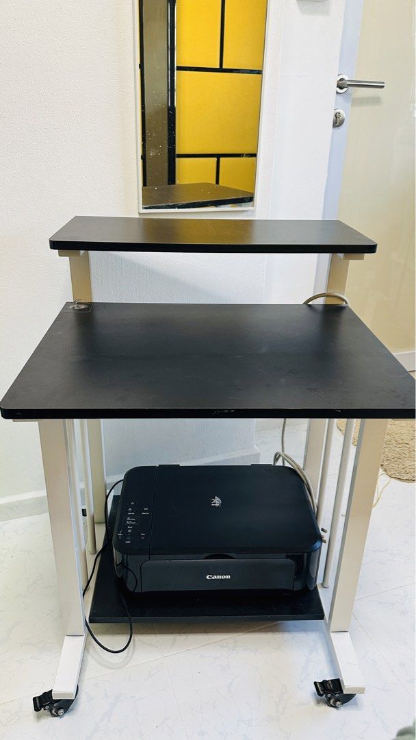 Rolling Printer Stand with Two Tiers442766490432983040