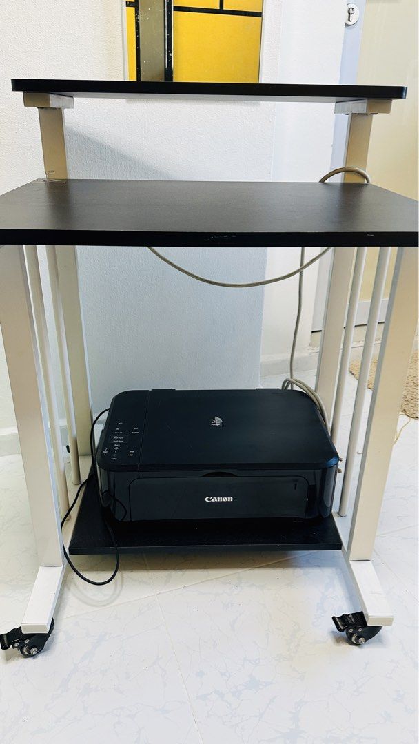 Rolling Printer Stand with Two Tiers442766490432983041
