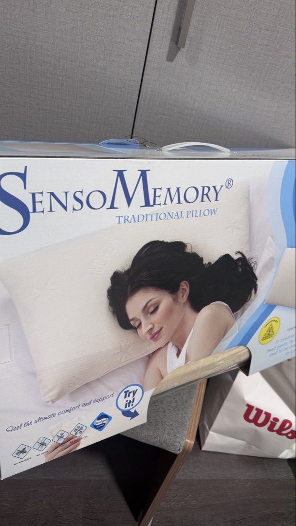 Senso Memory Traditional Pillow (Category: Bedding & Towels) located in Pasig City. Submitted by cyebem (Listing ID 1427958725, Image 1). Description: Sobra po ng nabili .. 1k each nalang.