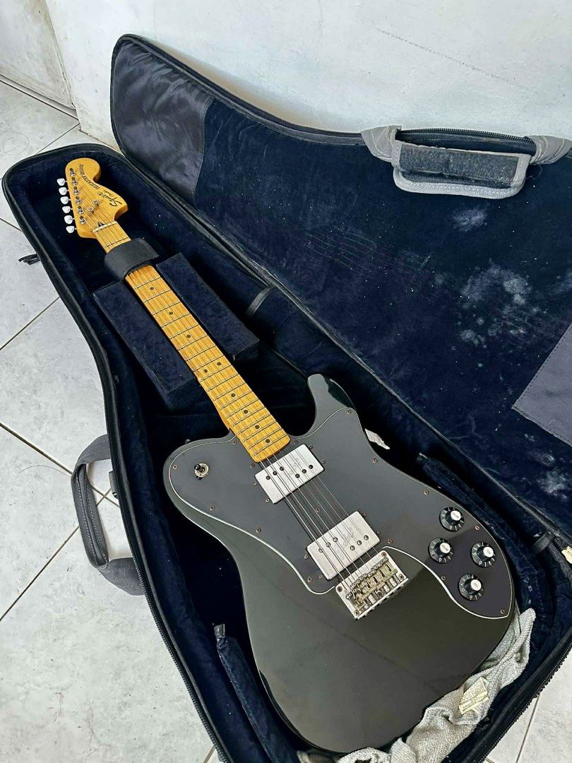 Squire Vintage Modified Telecaster Deluxe (Category: Musical Instruments) located in Las Pinas. Submitted by apdeclutter (Listing ID 1428041177, Image 2). Description: FOR SALE: Squier Vintage Modified Telecaster Deluxe - Dual Wide Range humbucker pickups - 21 medium jumbo frets - 3-way toggle switch - Low action | Properly intonated - Well maintained - With Ernie Ball strap locks - No internal / electrical issues - Plug and play | Gig-ready - Se