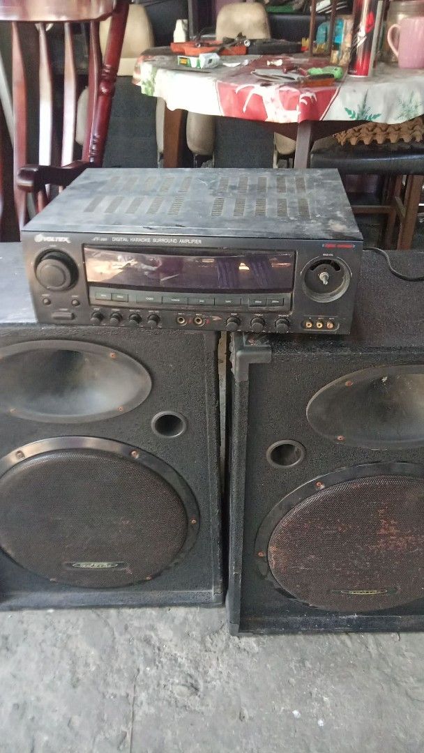 Stereo Receiver and Speaker Set (Category: Soundbars, Speakers & Amplifiers) located in Quezon City. Submitted by madelrivera (Listing ID 1427954955, Image 2). Description: SPEAKER KSAMA AMFLIFIER 3200 ISSUE ISA LNG GUMAGANA KYO N PO MAGPAGAWA LOCATION CARLOS EXTENSION SAN BARTOLOME NOVA QC.