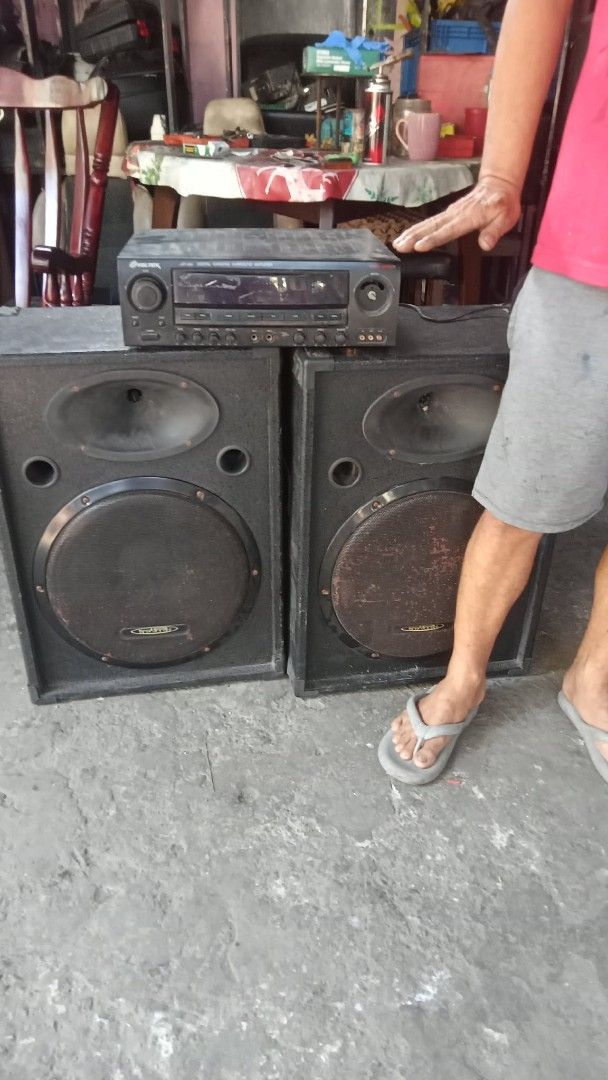 Stereo Receiver and Speaker Set (Category: Soundbars, Speakers & Amplifiers) located in Quezon City. Submitted by madelrivera (Listing ID 1427954955, Image 1). Description: SPEAKER KSAMA AMFLIFIER 3200 ISSUE ISA LNG GUMAGANA KYO N PO MAGPAGAWA LOCATION CARLOS EXTENSION SAN BARTOLOME NOVA QC.