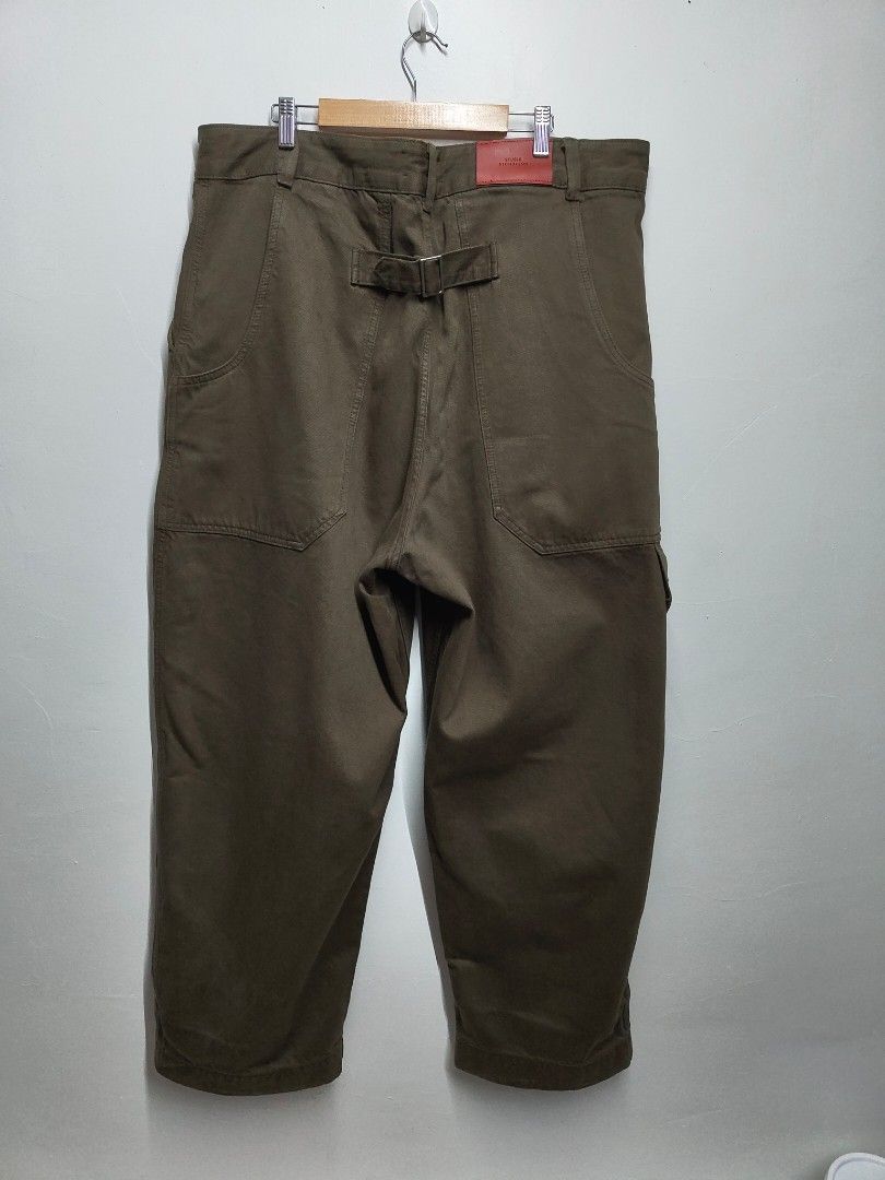 Studio Nicholson Bridges Denim Pant - Fossil (Category: Chinos) located in Antipolo. Submitted by amdri (Listing ID 1428039129, Image 3). Description: The Studio Nicholson Bridges Denim Pant in the colour Fossil have the perfect neutral tone. with the brand's signature pleating and oversized fit. 100% Cotton Details - 100% Cotton - Buckle back detail - Hammer hook - Full, oversized fit - 13oz recycled garment dyed denim fabrication *Model is 6'2"