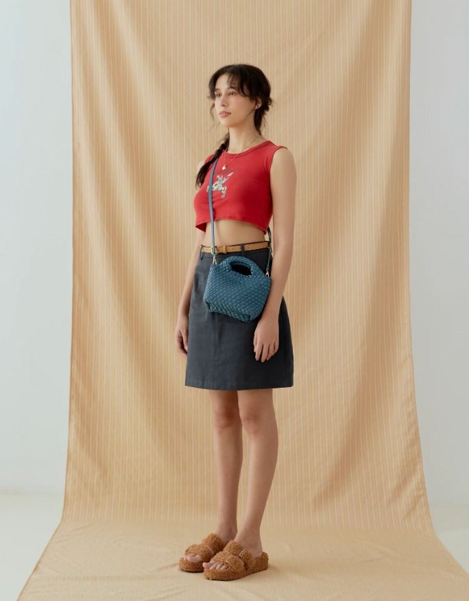 Sugar Monday Pun Pun Mini Blue (Category: Tote Bags) located in Manila. Submitted by jmacg (Listing ID 1428035910, Image 2). Description: • Brand new, unused, tags and plastic wrap intact • Includes Dust bag • Magnetic opening/closure • Detachable strap (can be worn crossbody or as a handbag) • Detachable bottom base for added structure • Structured mini handbag with top handles • Lightweight but fits essentials (phone, wallet, keys, small makeup