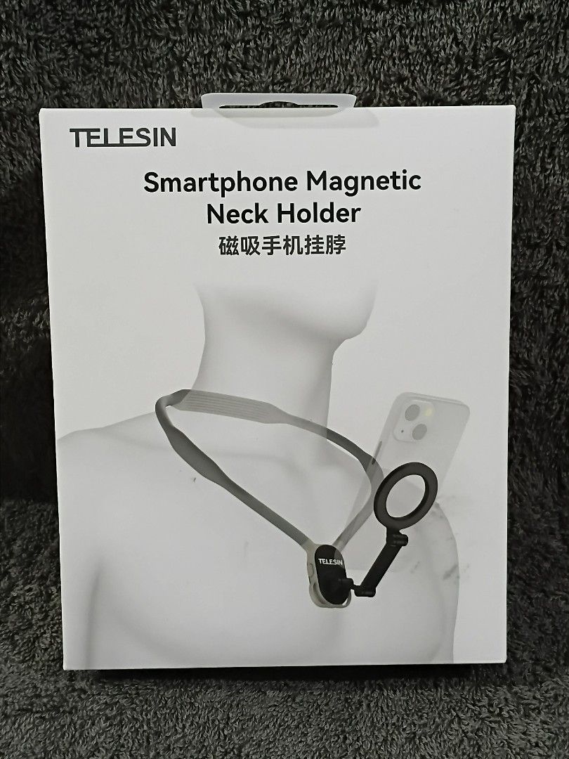 Telesin Smartphone Magnetic Neck Holder (Category: Mounts & Holders) located in Manila. Submitted by chinggayg.190 (Listing ID 1427939941, Image 1). Description: Capture life hands-free with the TELESIN Smartphone Magnetic Neck Holder – your perfect companion for vlogging, travel, workouts, and everyday moments! Designed with a strong magnetic mount, it securely holds your phone in place, giving you stable, first-person POV shots anytime, anywher