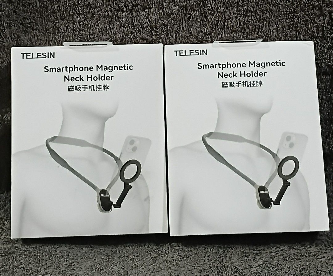 Telesin Smartphone Magnetic Neck Holder (Category: Mounts & Holders) located in Manila. Submitted by chinggayg.190 (Listing ID 1427939941, Image 2). Description: Capture life hands-free with the TELESIN Smartphone Magnetic Neck Holder – your perfect companion for vlogging, travel, workouts, and everyday moments! Designed with a strong magnetic mount, it securely holds your phone in place, giving you stable, first-person POV shots anytime, anywher