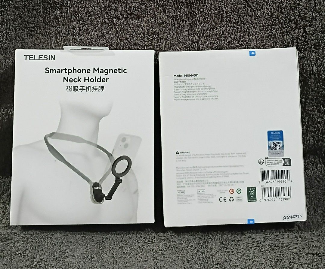 Telesin Smartphone Magnetic Neck Holder (Category: Mounts & Holders) located in Manila. Submitted by chinggayg.190 (Listing ID 1427939941, Image 3). Description: Capture life hands-free with the TELESIN Smartphone Magnetic Neck Holder – your perfect companion for vlogging, travel, workouts, and everyday moments! Designed with a strong magnetic mount, it securely holds your phone in place, giving you stable, first-person POV shots anytime, anywher