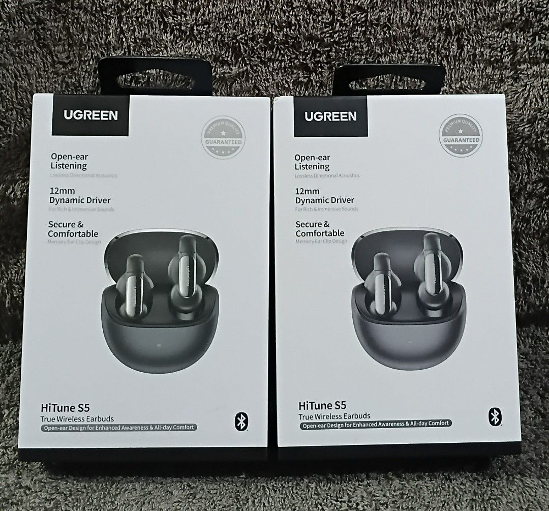 UGREEN HiTune S5 True Wireless Earbuds (Category: Earphones) located in Manila. Submitted by chinggayg.190 (Listing ID 1427939365, Image 3). Description: Upgrade your everyday listening with the UGREEN HiTune S5 True Wireless Earbuds—designed for comfort, clarity, and convenience. Featuring an open-ear design, these earbuds let you enjoy your favorite music while staying aware of your surroundings—perfect for commuting, workouts, or daily use in 