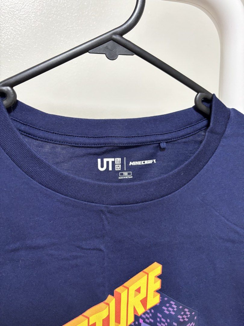 Uniqlo Minecraft Tshirt (Category: Babies & Kids Fashion) located in Quezon City. Submitted by annreies (Listing ID 1428062917, Image 2). Description: No design at the back Size: 150.