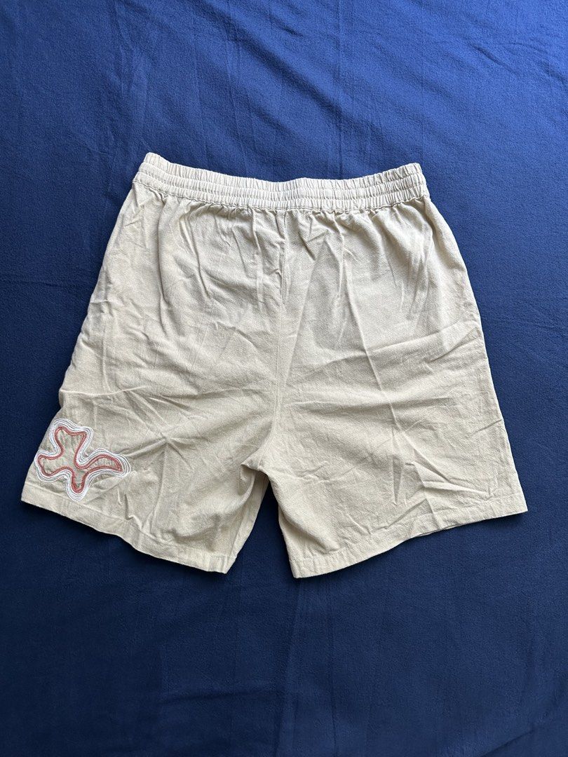 Zara Beige Shorts with Embroidery (Category: Shorts) located in Manila. Submitted by peebss18 (Listing ID 1428074405, Image 2). Description: Zara Beige Shorts with Embroidery (Men W32 L19) Condition: Good / lightly used Size: W32 / L19 (Men’s) Details: • Premium Zara shorts with embroidered detail • Beige color, versatile for casual or semi-casual wear • Soft, breathable cotton / cotton-blend material • Perfect for summer or casual outings • Orig