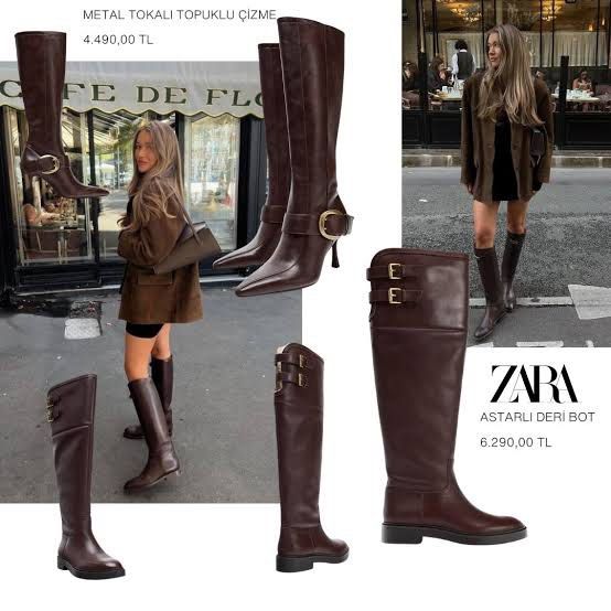 Zara Leather Knee High Boots (Category: Boots) located in Paranaque City. Submitted by brandedlab (Listing ID 1428064736, Image 1). Description: BRANDNEW ZARA BOOTS ORIGINAL PRICE 9000 Selling for 7000 Genuine leather Comfy Closet staple Euro 38 24cm .