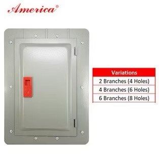 America Panel Box 2 Pole Plug-In TGL Circuitry (Category: Construction & Building Materials) located in Manila. Submitted by mel.hernandez (Listing ID 1428256276, Image 3). Description: America Panel Board with Plug-In Design for Flexible Installation Available Variations: Choose the perfect fit for your needs with a wide range of branch options: - 2 branches (4 holes)- ₱695 - 4 branches (6 holes). - ₱885 Delivery thru lalamove .