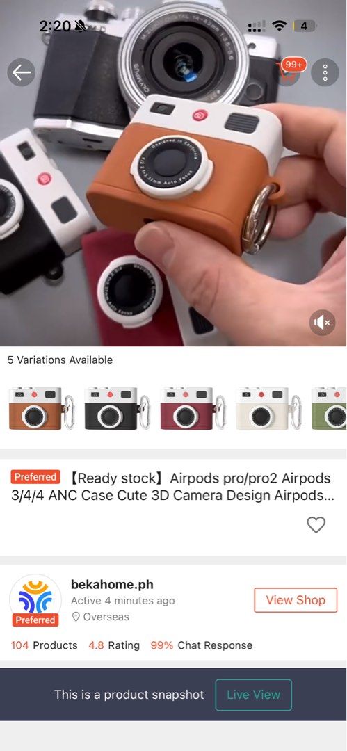 APPLE AIRPODS 4 CASE (Category: Headphones & Headsets) located in Manila. Submitted by allthingsbeann (Listing ID 1428142351, Image 2). Description: Never been used. Cute airpods 4 case RFS: wrong model.