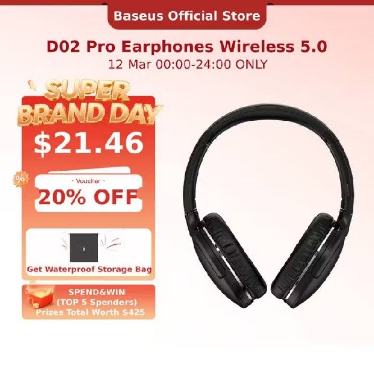 Baseus D02 Pro Wireless 5.0 Earphones