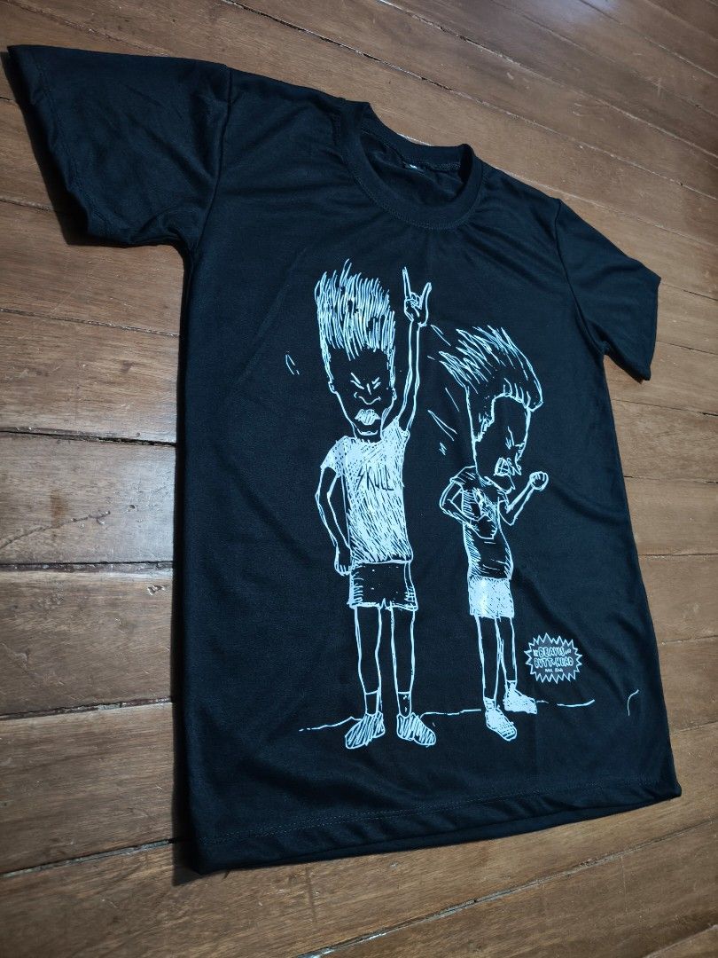 Beavis and Butt-Head graphic shirt (Category: Tshirts & Polo Shirts ) located in Marikina City. Submitted by jamvg (Listing ID 1428230482, Image 2). Description: Size Medium Length: 25.5 Width: 18.5 Selling since it was a gift lang, pero wrong size No tag included sadly Fabric: Polyester.