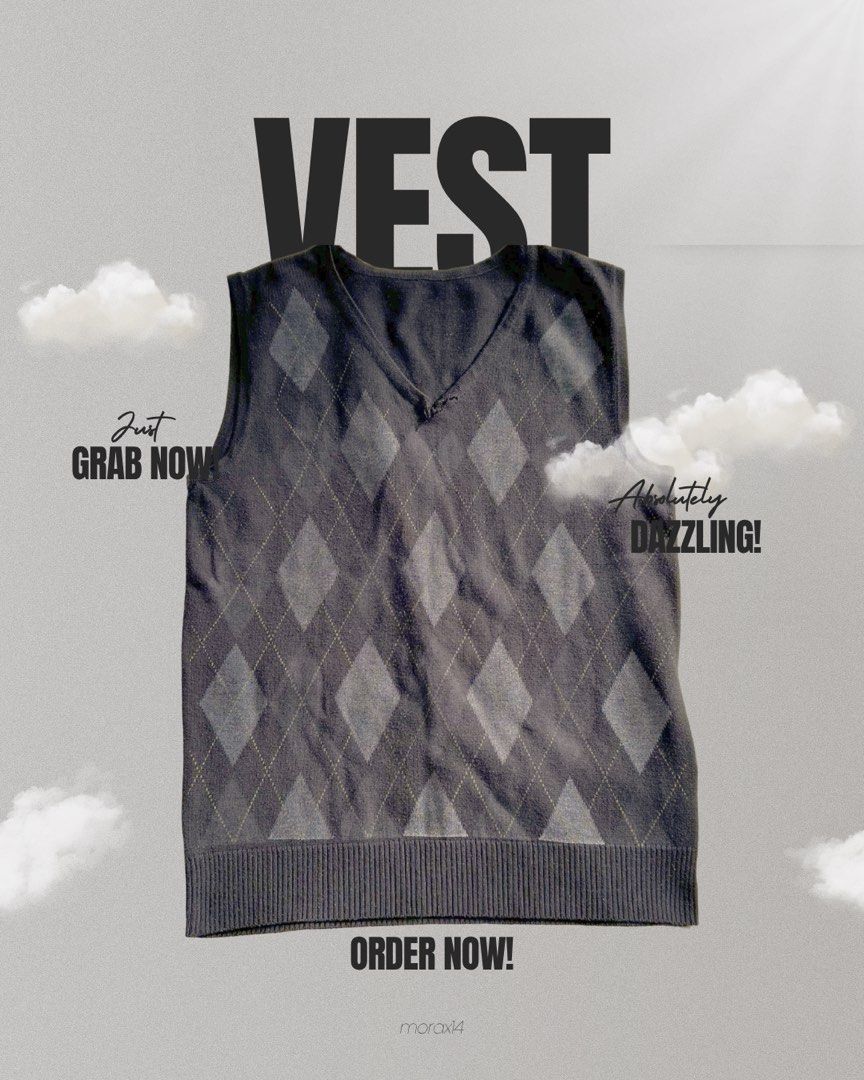 Black Argyle Vest (Category: Vests) located in Manila. Submitted by morax14 (Listing ID 1428175620, Image 1). Description: .