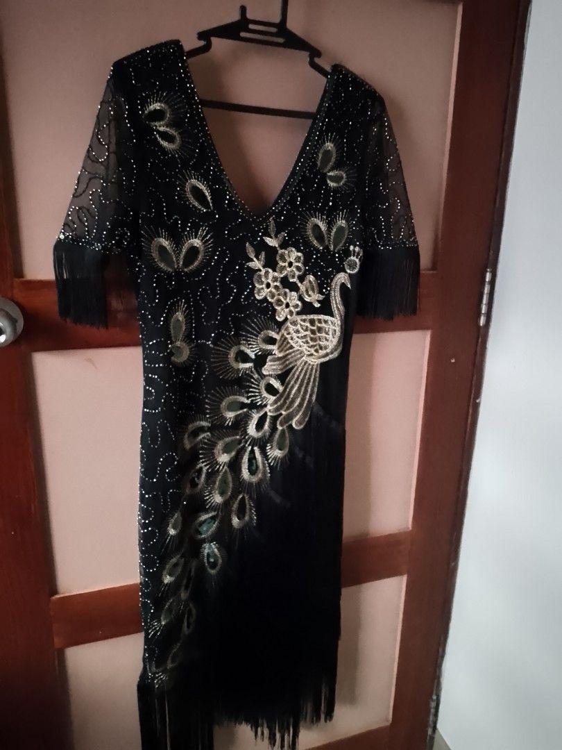 Black Beaded Peacock Dress (Category: Dresses) located in Taytay. Submitted by looids (Listing ID 1428101249, Image 1). Description: Dress for occasion. Nice dress. Fit to small, slim body. .