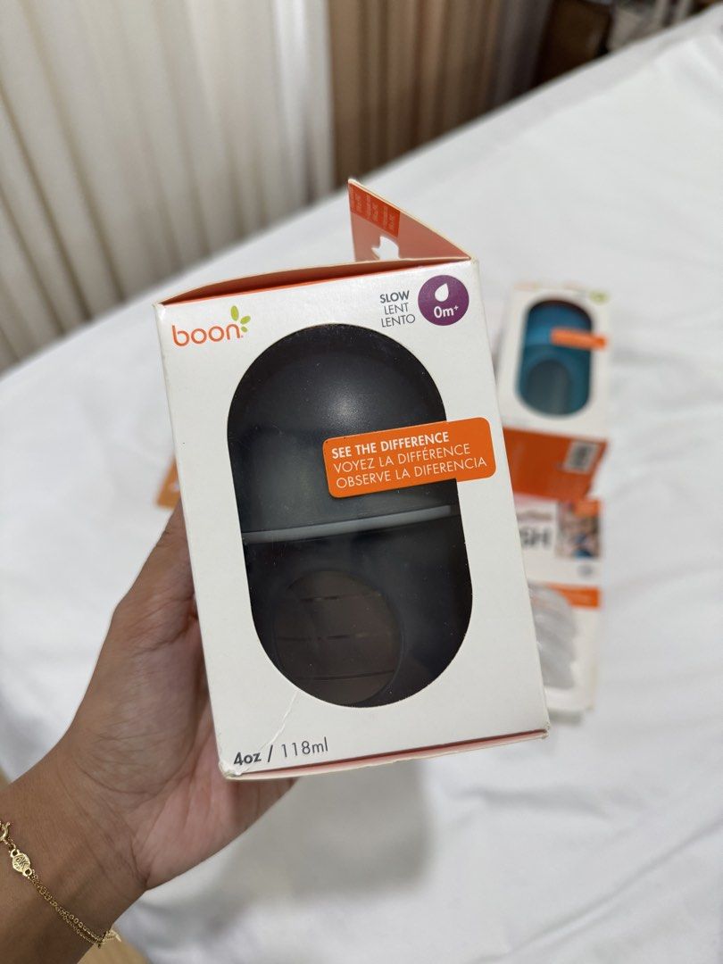 Boon Baby Bottle and Accessories (Category: Breastfeeding & Bottle Feeding) located in Cavite. Submitted by shopizzy (Listing ID 1428231064, Image 2). Description: Take all for 4,000 Individual prices: 3 pack pouches: 1,300 3 pack nipples: 1,300 4oz bottle: 1,000 8oz bottle: 1,200 .