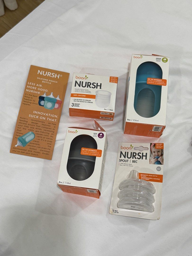 Boon Baby Bottle and Accessories (Category: Breastfeeding & Bottle Feeding) located in Cavite. Submitted by shopizzy (Listing ID 1428231064, Image 1). Description: Take all for 4,000 Individual prices: 3 pack pouches: 1,300 3 pack nipples: 1,300 4oz bottle: 1,000 8oz bottle: 1,200 .