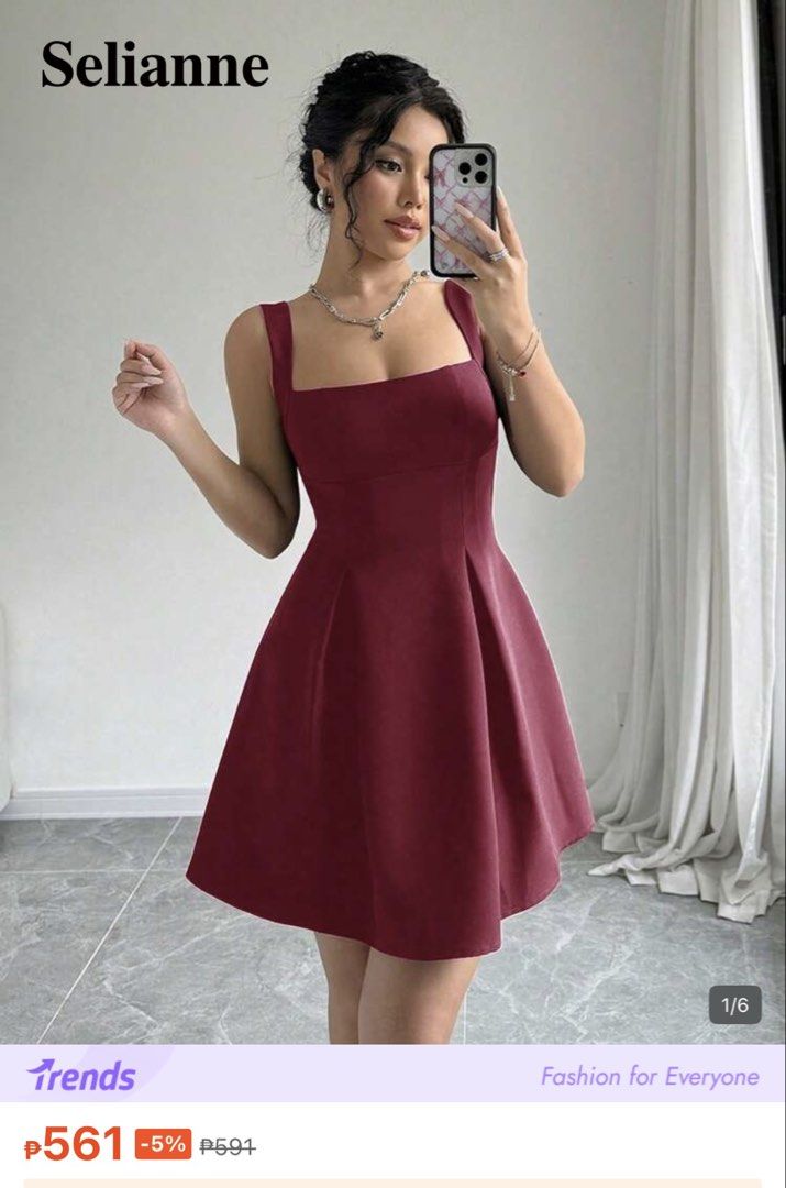Burgundy Mini Dress (Category: Dresses) located in Manila. Submitted by dclutterrrr (Listing ID 1428134986, Image 3). Description: .