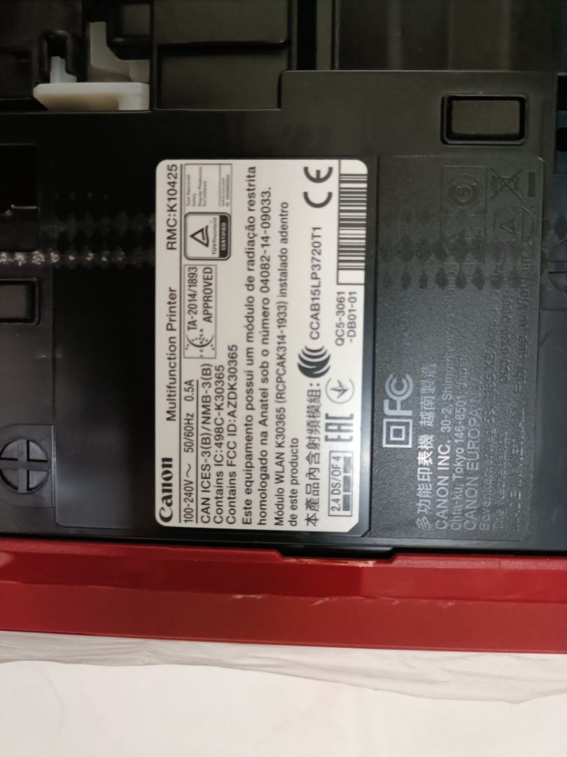 Canon Multifunction Printer (Category: Printers, Scanners & Copiers) located in Singapore. Submitted by gladysyip (Listing ID 1428226566, Image 2). Description: Canon international printer RMC:K10425.