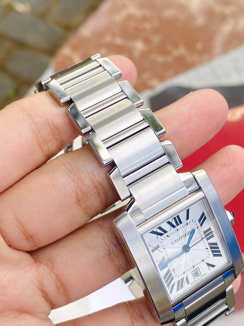 CARTIER TANK FRANCAISE LM - LARGE AUTOMATIC (FULL SET) (Category: Luxury Watches) located in Baliuag. Submitted by watchmechanic (Listing ID 1428201110, Image 3). Description: CARTIER TANK FRANCAISE LM - LARGE AUTOMATIC (FULL SET) Price: ₱225,000 Own a piece of horological history. The Tank Française Large Model is the most sought-after in the line because it features the Automatic movement, making it a true collector's choice compared to the sta