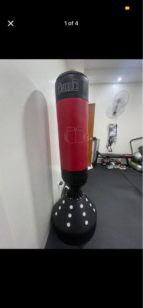 Duel Leather Punching Bag (Category: Cardio & Fitness Machines) located in Makati City. Submitted by dflim (Listing ID 1428234312, Image 1). Description: Duel Leather Punching Bag Made of leather so very durable; base is also filled rocks and cement which makes it very stable In good condition; has scratches from usage but doesnt affect the bag’s quality and purpose Used sparingly for over a year Php 5k (bought for over Php 20k) Shipping c/o buye