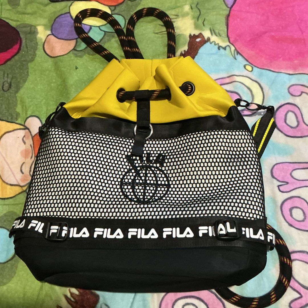 Fila Drawstring neoprene Backpack (Category: Backpacks) located in Angeles City. Submitted by goodbuysathome (Listing ID 1428102943, Image 1). Description: Large Fila basketball neoprene backpack bago po nktago lang like brandnew without tag Add sf 104 Gcash payment Lp posted npo.