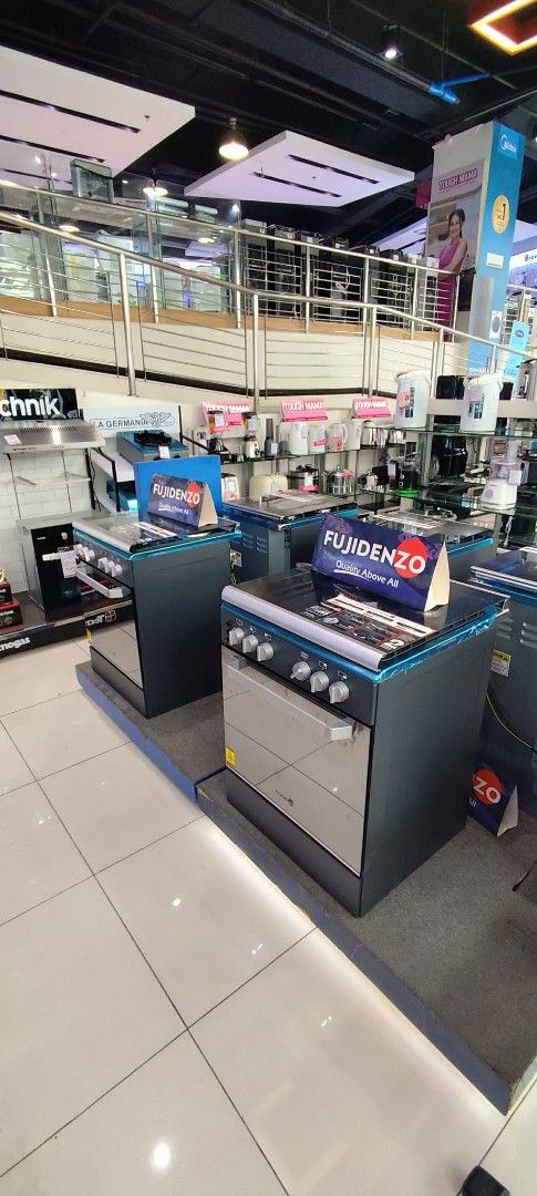 Fujidenzo Gas Range with Oven (Category: Ovens & Toasters) located in Makati City. Submitted by nicolelumagui488 (Listing ID 1428133845, Image 2). Description: PTPA 🔥Sale❗Sale❗FUJIDENZO Gas Range 📍90CM FGR9650VTRGMB 90Cm 5 gas burner Srp 31,998 Cash 26,990 📍FGR9641VCTRMB 90Cm 4 gas burner & 1 electric hot plate Srp 27,998 Cash 23,990 📍60Cm FGR6640VTRCMB 60CM 4 gas burner Srp 20,498 Cash 17,590 📍FGR6631VTRMB 60CM 3 gas 1 electric hot plate Sr