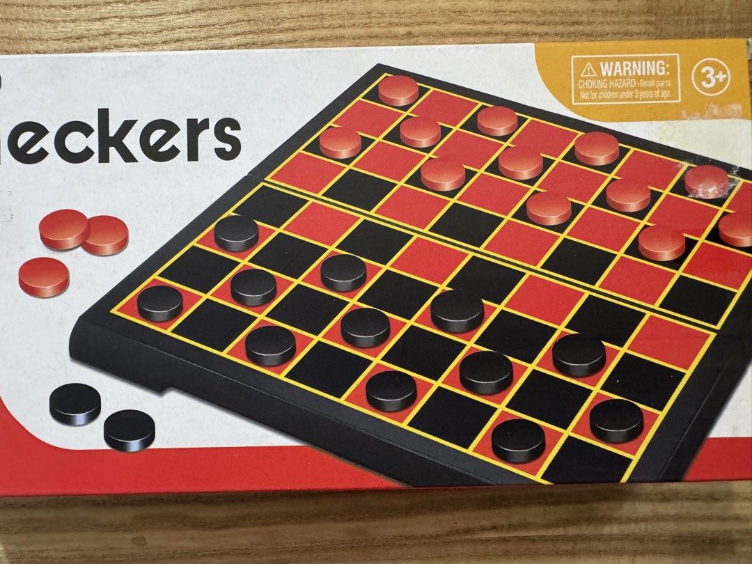 Gamewiz Checkers Magnetic Board Game (Category: Board Games & Puzzles) located in San Pedro. Submitted by pageturner19 (Listing ID 1428101084, Image 2). Description: - Gamewiz Checkers Board Game - Magnetic and Foldable - Great for family and friends - Includes: - Magnetic foldable board - 12 red checkers - 12 black checkers - For 2 players - Includes game instructions.