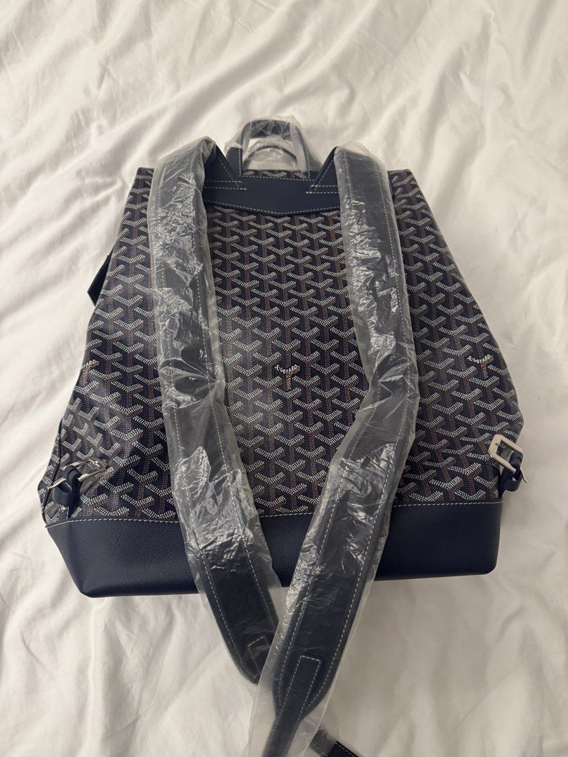 Goyard Backpack Navy Blue (Category: Luxury Bags & Wallets) located in Quezon City. Submitted by MGRAA (Listing ID 1428239497, Image 2). Description: Brand new With dustbag, paperbag, booklet, receipt.