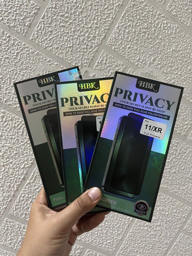 HBK Privacy Screen Protector for iPhone 11/XR (Category: Other Mobile & Gadget Accessories) located in Manila. Submitted by rosemaryclothing (Listing ID 1428114103, Image 1). Description: .