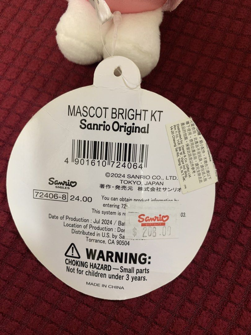 HelloKitty 天使公仔 （分類：絨毛玩具）位於 Hong Kong。 由 owo0676 提交（商品編號 1428185775，圖片 5）。簡介： Hello Kitty愛心天使公仔全新有吊牌 原價$208 現以$125售出 車公廟地鐵站/順豐 。