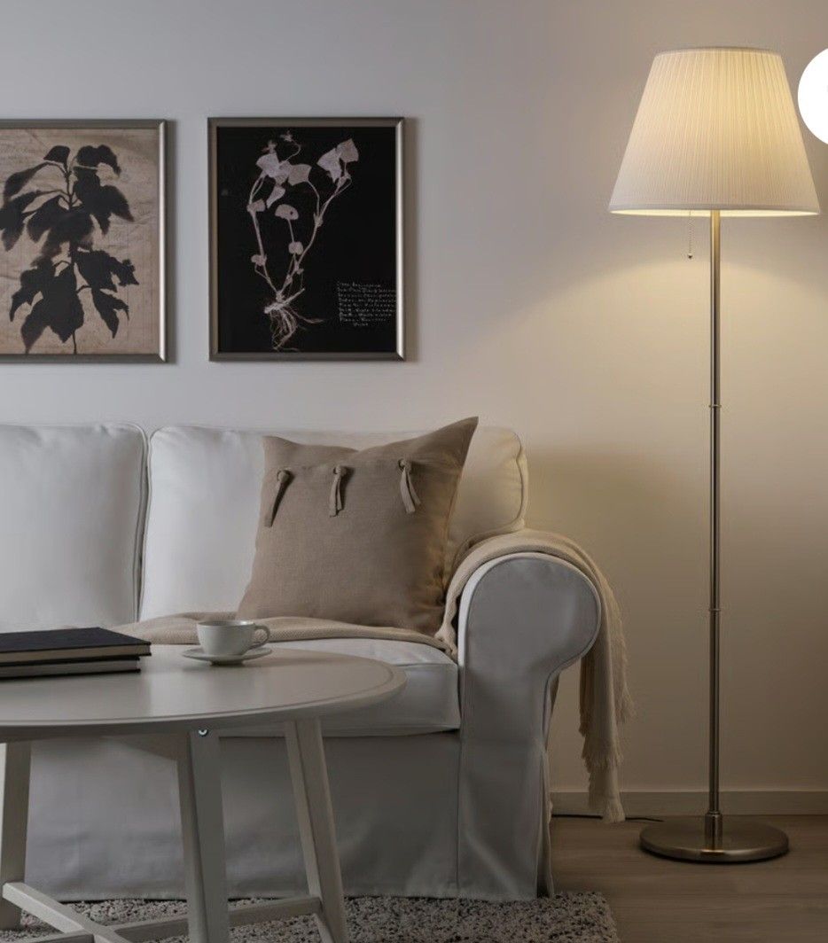 IKEA Floor Lamp with Pleated Shade