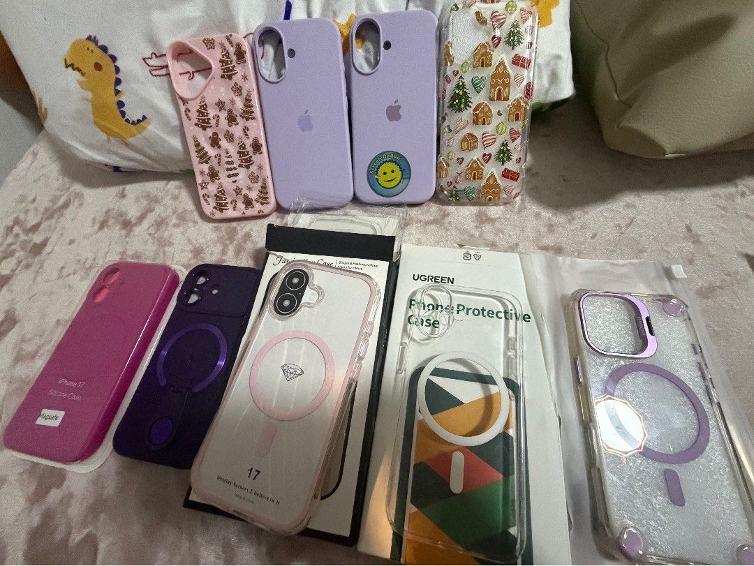 9.9 Sale Rush Iphone 17 case (Category: Cases & Sleeves) located in Morong. Submitted by Kaycer00 (Listing ID 1428165347, Image 2). Description: Selling my Iphone 17 cases in bundle not individual. Some of them are like new some are used but not abused it still looks good and 3 of them is brandnew, I have branded 1 ugreen clear magnetic case. All looks good at walng sira. Selling it low since bundle naman. Total overall cost around 2k plus Fixed 
