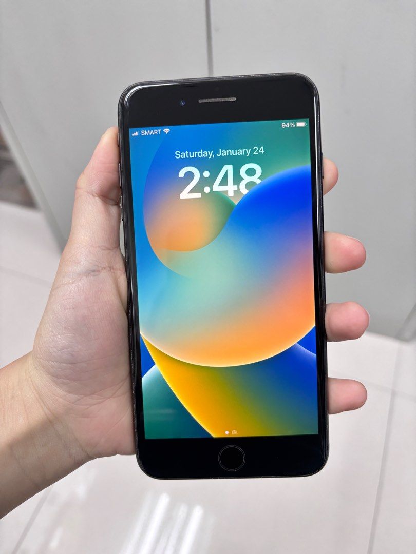 Iphone 8 Plus (Category: iPhone 8 Series) located in Valenzuela. Submitted by inahgonzales_ (Listing ID 1428167114, Image 1). Description: - History of repair: Replaced Speaker - Battery Health: 67% - Good condition, no other issues - 64 GB, SMART LOCKED - Working Touch ID & True Tone - Meet up/Pick up.