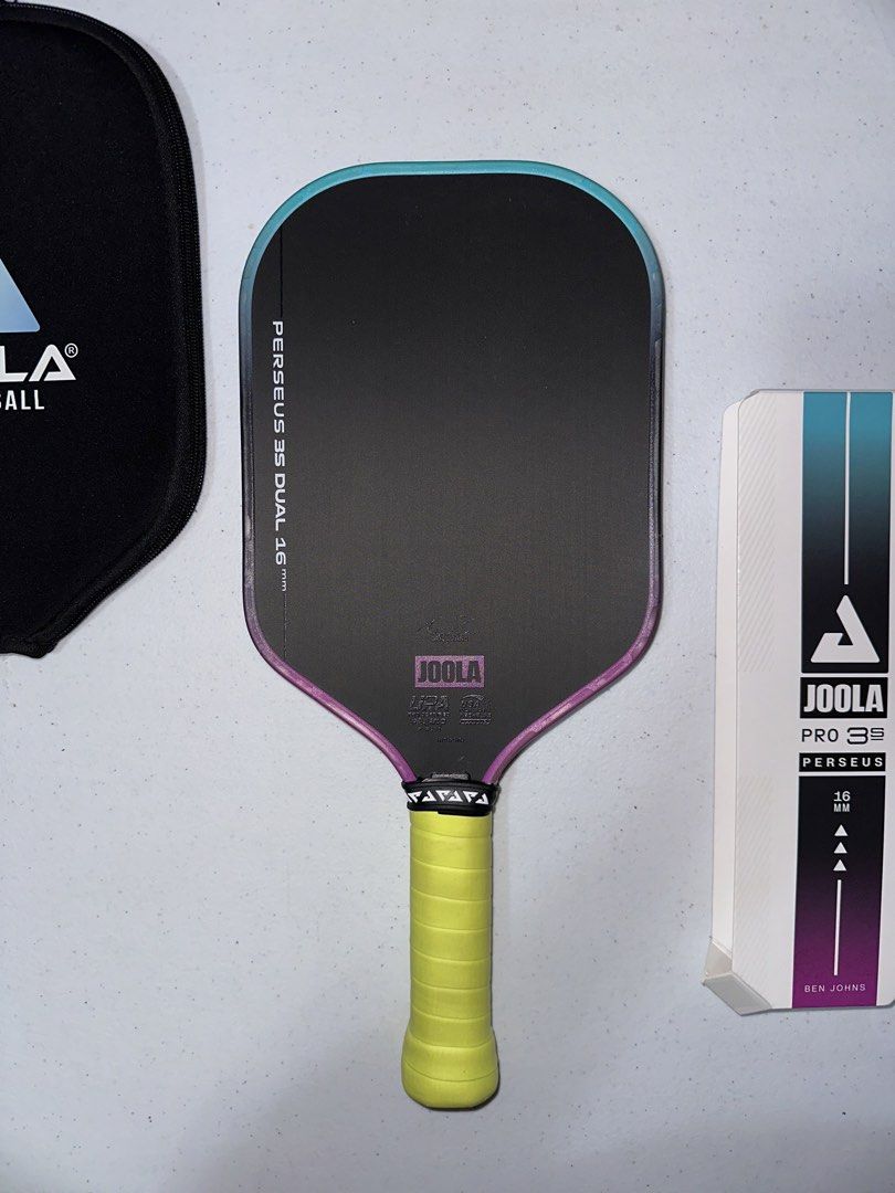 JOOLA Perseus 3S Dual 16mm Pickleball Paddle (Category: Racket and Ball Sports) located in Davao. Submitted by smfya (Listing ID 1428219713, Image 1). Description: Joola Perseus 3S Dual 16mm Pickleball Paddle with free paddle cover Personal Paddle Bought last January Condition: 9/10 Used 4 times I really like this paddle but was able to get a different one so I wanted to sell this since it wasn't going to be used anymore. Can give slight discount