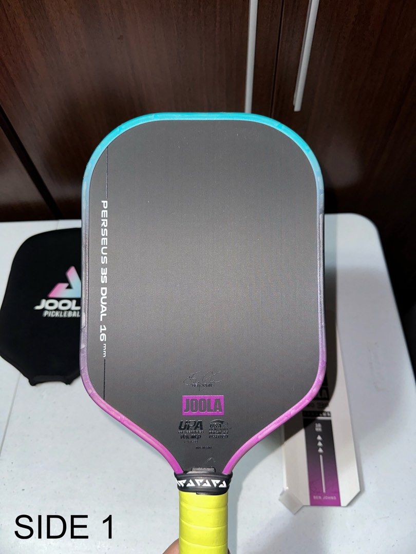 JOOLA Perseus 3S Dual 16mm Pickleball Paddle (Category: Racket and Ball Sports) located in Davao. Submitted by smfya (Listing ID 1428219713, Image 2). Description: Joola Perseus 3S Dual 16mm Pickleball Paddle with free paddle cover Personal Paddle Bought last January Condition: 9/10 Used 4 times I really like this paddle but was able to get a different one so I wanted to sell this since it wasn't going to be used anymore. Can give slight discount