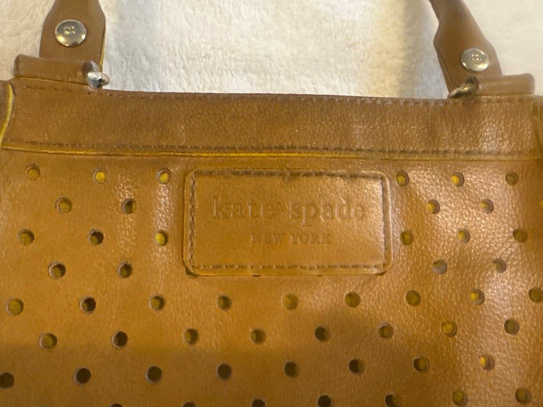 Kate Spade Perforated Leather Tote Bag (Category: Luxury Bags & Wallets) located in Quezon City. Submitted by homedweller (Listing ID 1428142870, Image 2). Description: Bought in the US years ago a few years back. Vintage design, shows usage but still very good leather. Can fit a laptop. Negotiable .