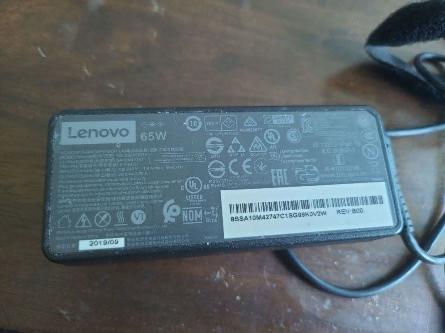 Lenovo 65W 20V 3.25A Laptop Charger