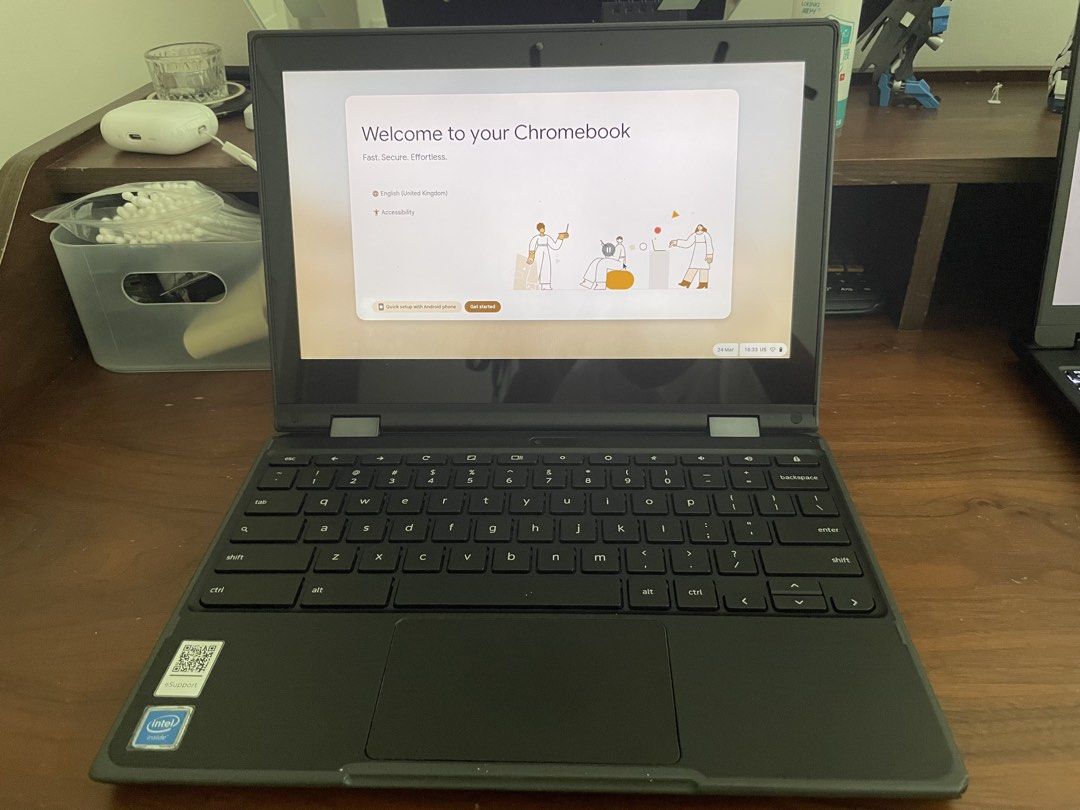 Lenovo Chromebook 500e gen 2, 64GB with 45W USB C charger