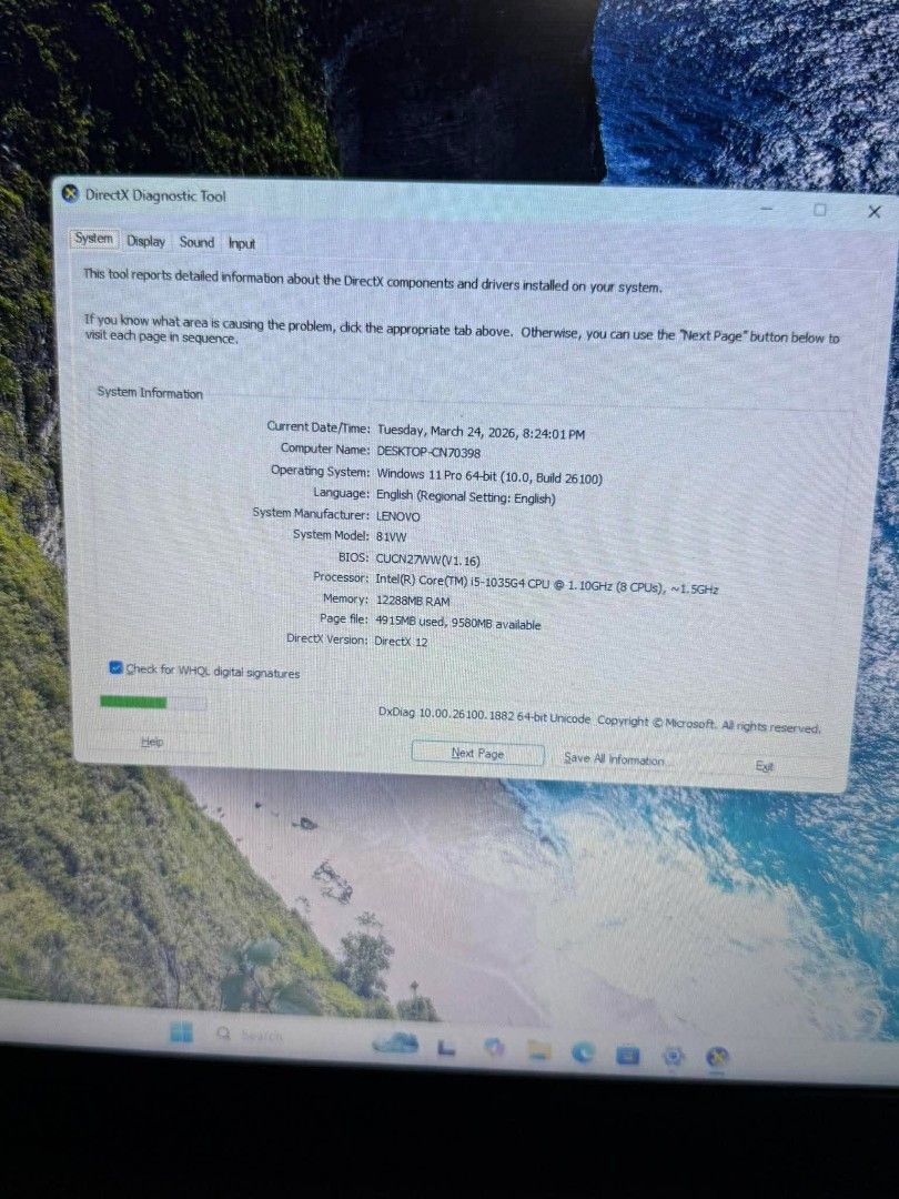 Lenovo Ideapad S340 15 inches (Category: Laptops & Notebooks) located in Manila. Submitted by happyearth.953a15 (Listing ID 1428252775, Image 3). Description: Lenovo Ideapad S340 15 inches I5 10th gen Intel iris XE plus graphics 12gb ram 512gb nvme Windows 11 pro OS Unit with charger Only issue: speaker basag yung tunog 💸💸 10,500 nalang Location: San Andres bukid manila Pick up or meet up sa malapit.