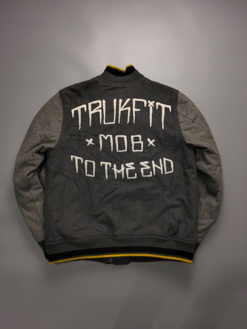 Lil wayne / trukfit varsity jacket (rare) (Category: Coats, Jackets and Outerwear) located in Bulacan. Submitted by recycloth_ (Listing ID 1428177908, Image 2). Description: Lil wayne / trukfit varsity jacket rare piece size on tag Large pit to pit : 23" Length : 28" in gret condition no issue no flaws.