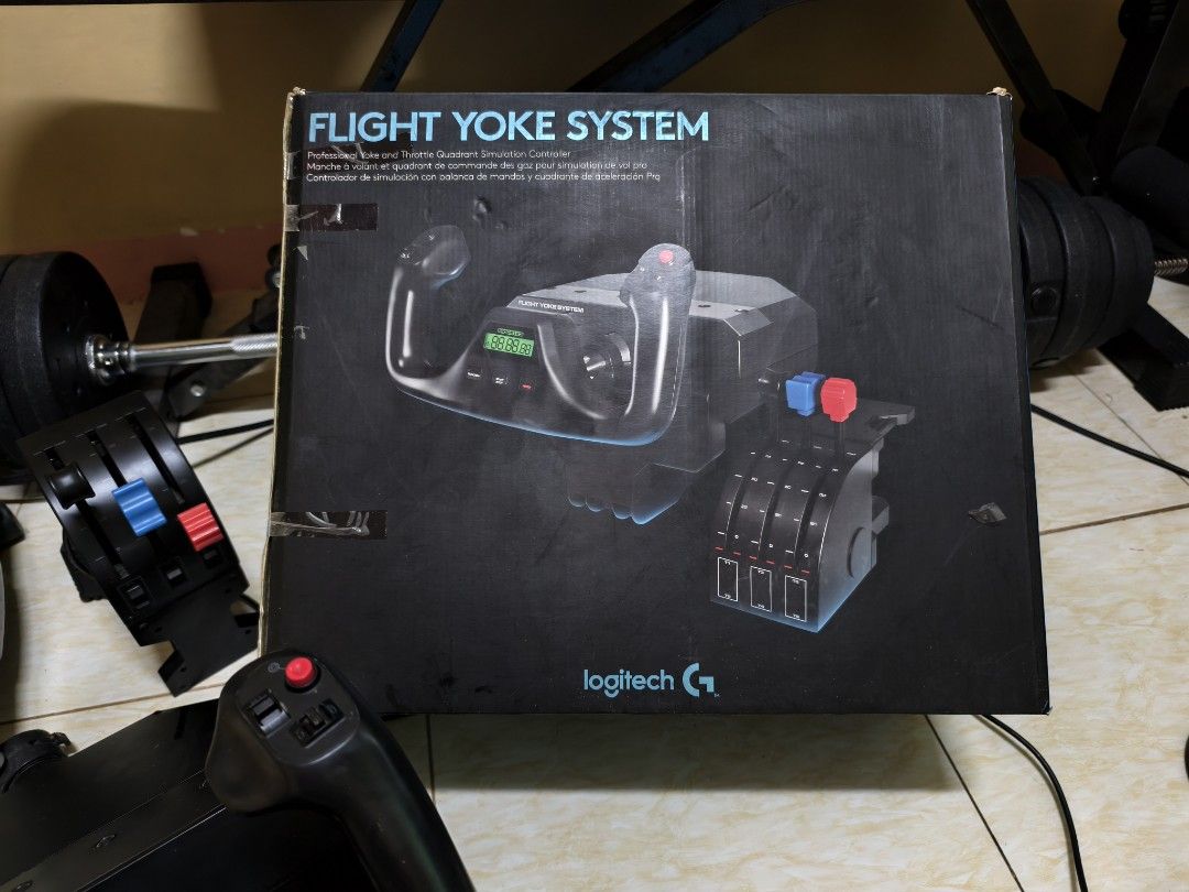 Logitech Pro Flight Yoke System (Category: Controllers) located in Cebu City. Submitted by ralphronald (Listing ID 1428233204, Image 2). Description: Logitech Pro Flight Yoke System includes the following: - Logitech Pro Flight Yoke - Logitech Pro Flight Throttle Quadrant.