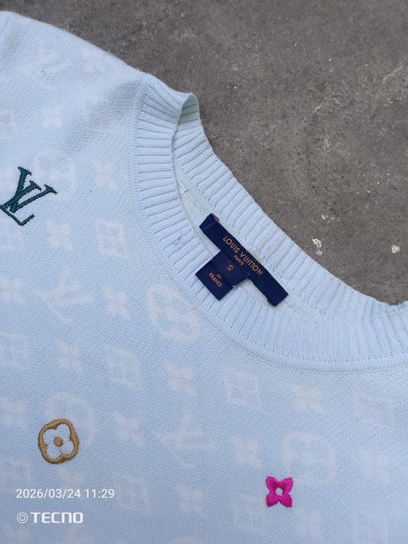 Louis Vuitton Monogram Short Sleeve Sweater (Category: Luxury Apparel) located in Manila. Submitted by angelothrift (Listing ID 1428129720, Image 2). Description: 16 by 22.5.