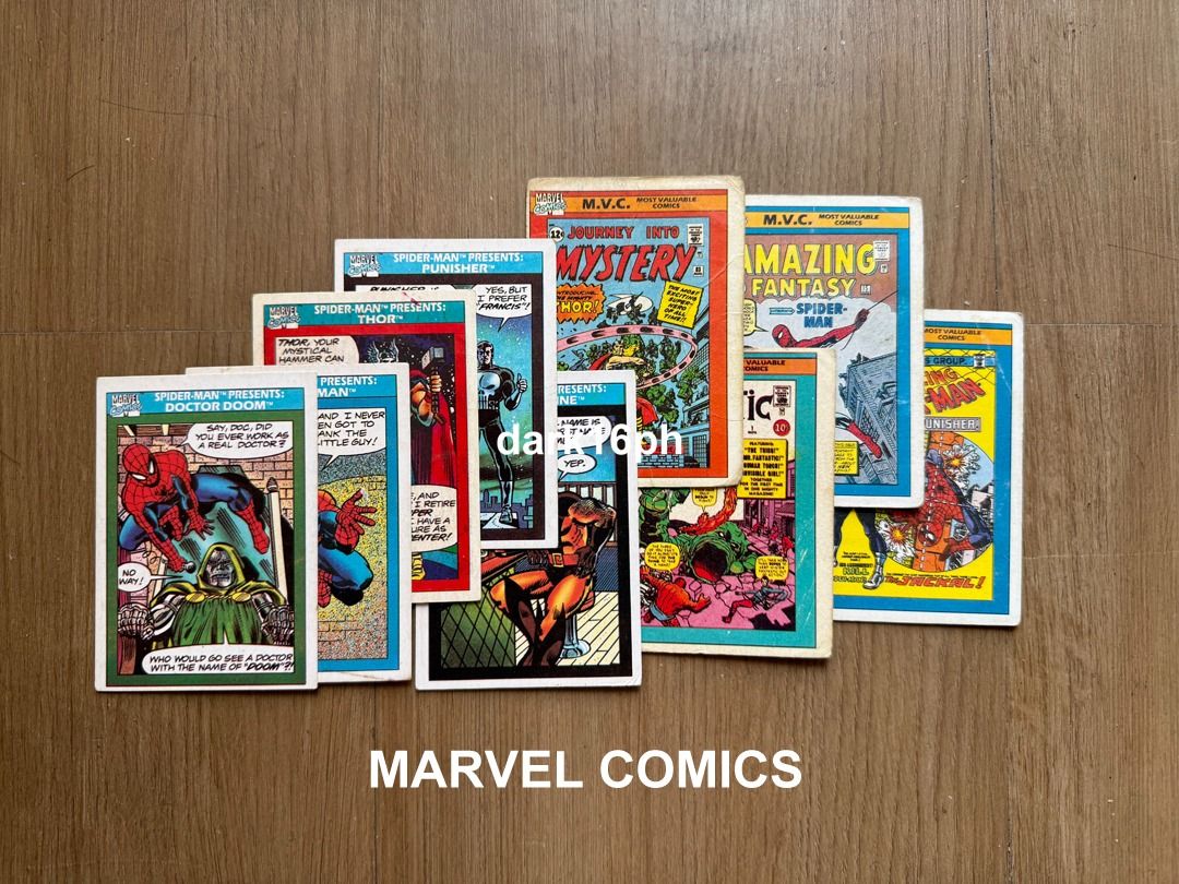 Marvel Bootleg Palengke Teks (Standard / Half-Size) (Category: Figurines & Statues) located in Quezon City. Submitted by dark16ph (Listing ID 1428147642, Image 2). Description: Marvel Teks Assorted Lot - Mixed assortment of bootleg / palengke teks from various Marvel series, including a few from the X-Men set - Includes both standard and half-size teks - Condition varies; certain cards show signs of wear due to age - There are some duplicate teks