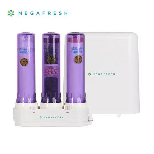 Megafresh HealthyPH +3 Water Filter System (Category: Water Purifiers & Dispensers) located in Mandaluyong City. Submitted by kkkkkjjjjjj (Listing ID 1428244123, Image 2). Description: Megafresh Water Purifier HealthyPH +3 - Provides cleaner and healthier water - Sleek and modern design - Easy to install For sale ₱10000 (current online price ₱19k+) You can buy the filters (1st & 2nd step, dual diverter sa Ace or Orange/Blue App) May kasama naman 