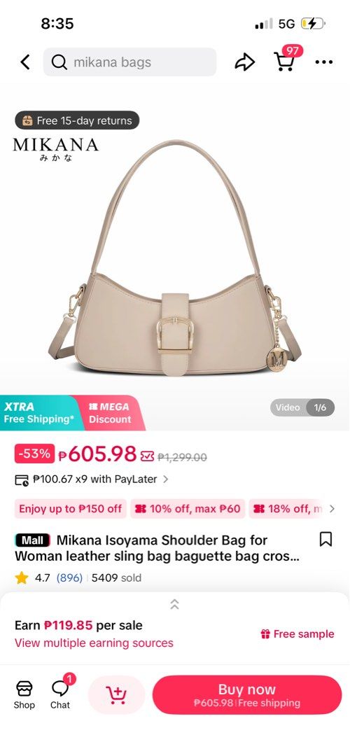 Mikana Isoyama Shoulder Bag (Category: Shoulder Bags) located in Manila. Submitted by riided (Listing ID 1428204933, Image 2). Description: .