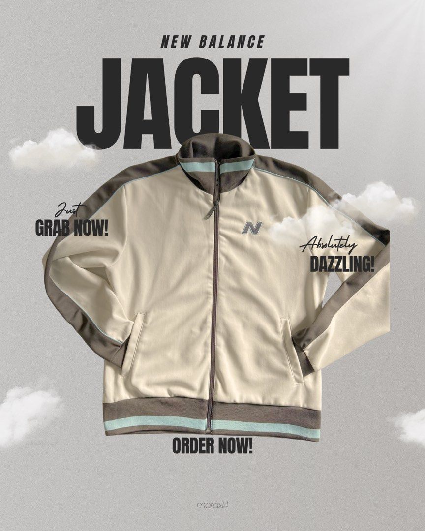 New Balance Blue and White Jacket (Category: Coats, Jackets and Outerwear) located in Manila. Submitted by morax14 (Listing ID 1428175518, Image 1). Description: Length: 25in Width: 19in Size: S-M Brand: New Balance Blue and White Full-Zip Jacket .