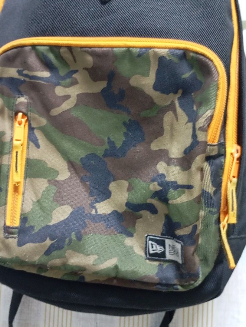 New Era Camo Backpack (Category: Backpacks) located in Manila. Submitted by japz29 (Listing ID 1428215984, Image 2). Description: New Era bag, backpack, camouflage pattern FROM JAPAN!!.